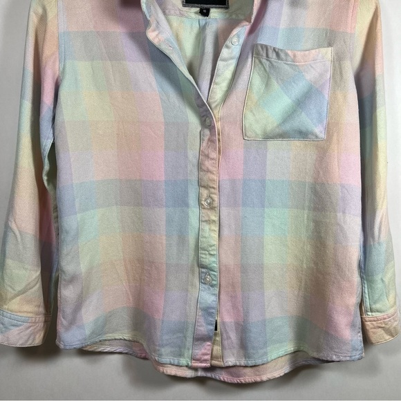 Rails plaid button up shirt size 10 pastel multicolor - Picture 4 of 9